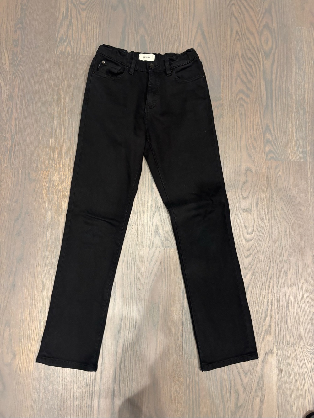 DL1961 Kids Black Straight-Leg Jeans